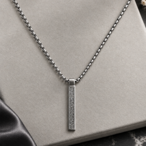 Ayatul Kursi Arabic Calligraphy Pendant Necklace in Stainless Steel