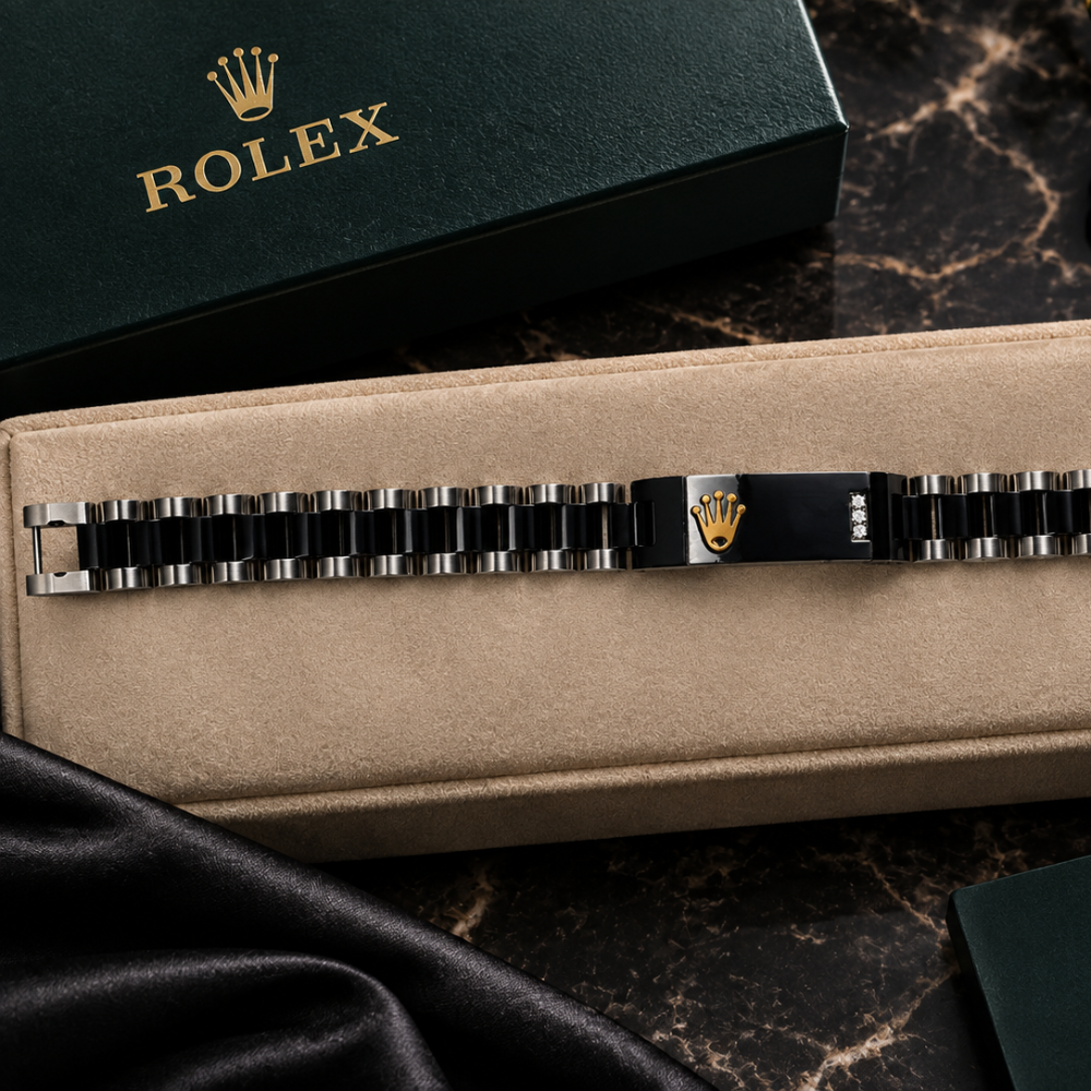 Rolex Men’s Luxury Stainless Steel Link Bracelet with Premium Clasp Design - Image 2