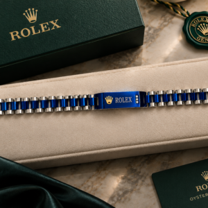 Rolex Men’s Luxury Stainless Steel Link Bracelet with Premium Clasp Design