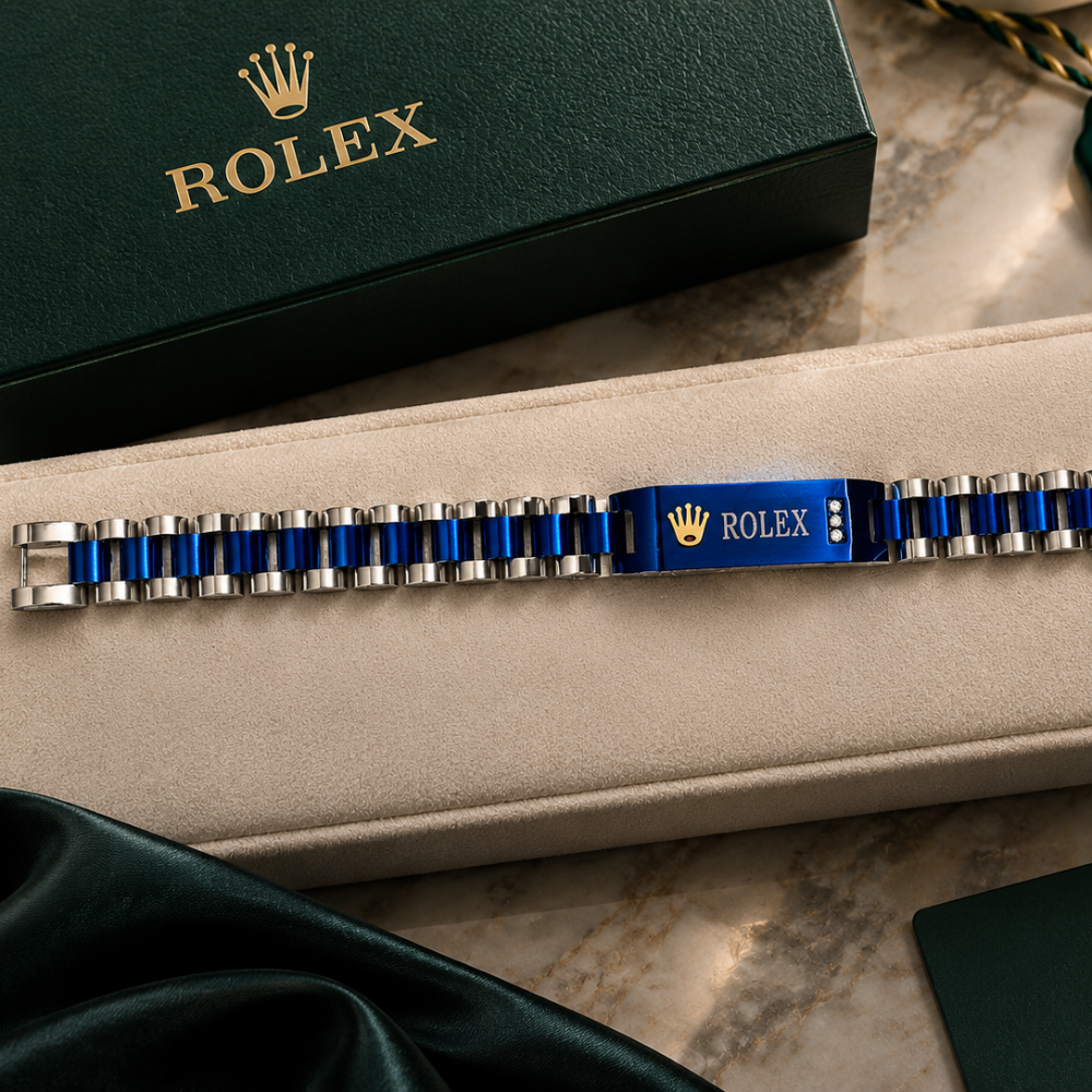 Rolex Men’s Luxury Stainless Steel Link Bracelet with Premium Clasp Design - Image 4